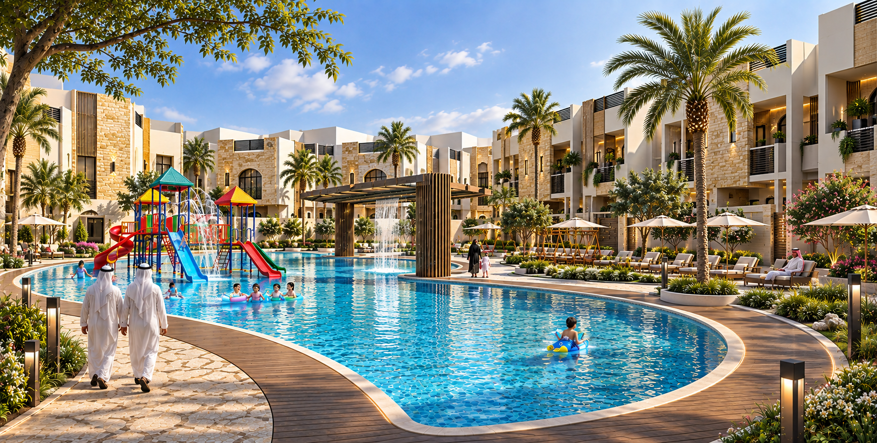 واجهة منتجع بتصميم معماري متكامل